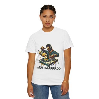Mustard DJ T-Shirt, Hip Hop Song, Viral Gift, Unisex Tee, Garment-Dyed Shirt for Music Lovers, DJ Fans, Unique Tee, Mustard Shirt