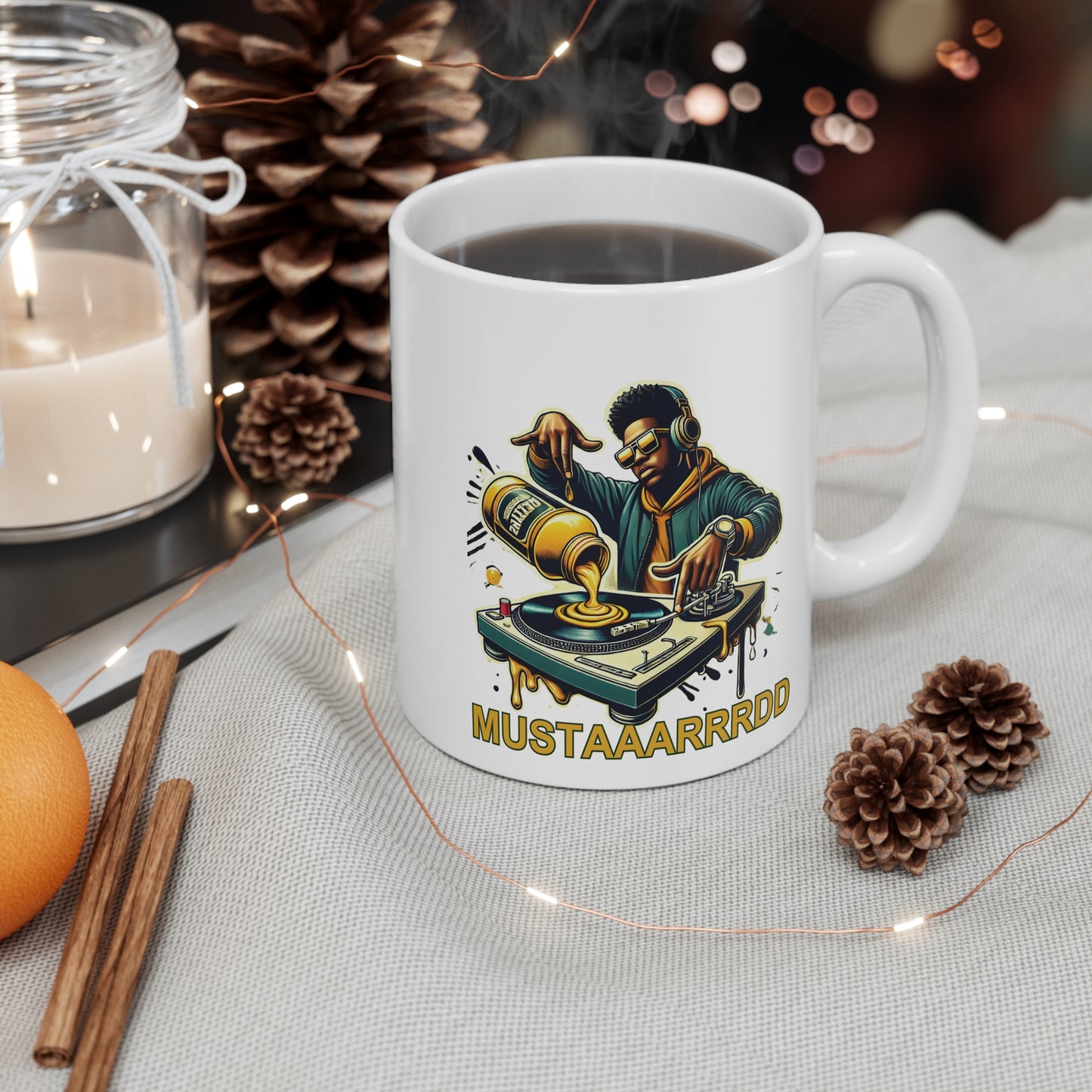 50% OFF BUNDLE & SAVE, "MUSTAAARRRDD" Hip Hop DJ Coffee Mug, KDot Tribute Gift, 11oz Cup for Music Lovers, Musician Gift Idea, Rap Fan Mug, Hip Hop Coffee Cup, Music