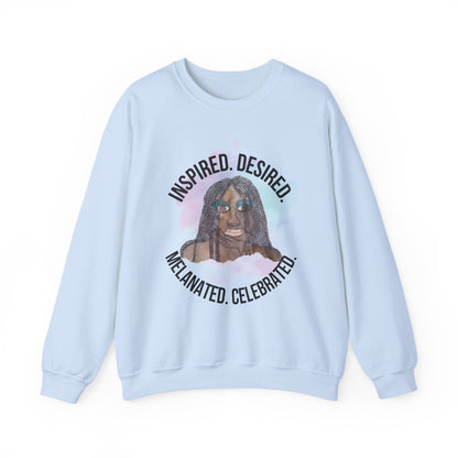 Black Girl Magic Sweatshirt #1, Black Queen Women's Empowerment Unisex Crewneck, Melanin Pride Jumper, Inspired Desired Celebrated Apparel,