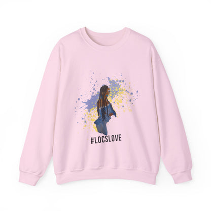 Locs Love Crewneck Sweatshirt - Black Girl Magic Unisex Heavy Blend™