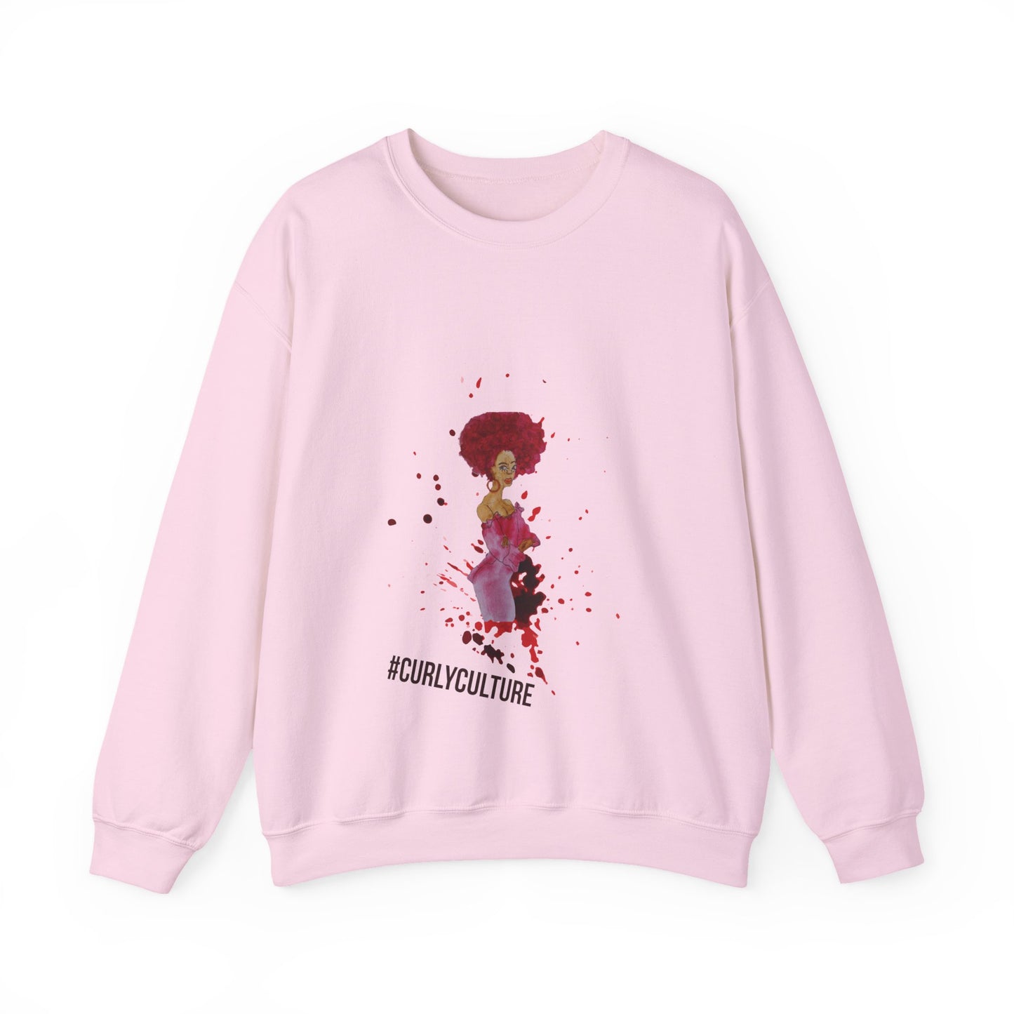 Curly Culture Women's Crewneck Sweatshirt - African-American Woman Graphic