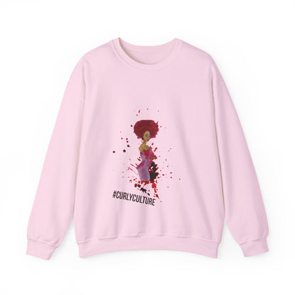 Curly Culture Women's Crewneck Sweatshirt - African-American Woman Graphic