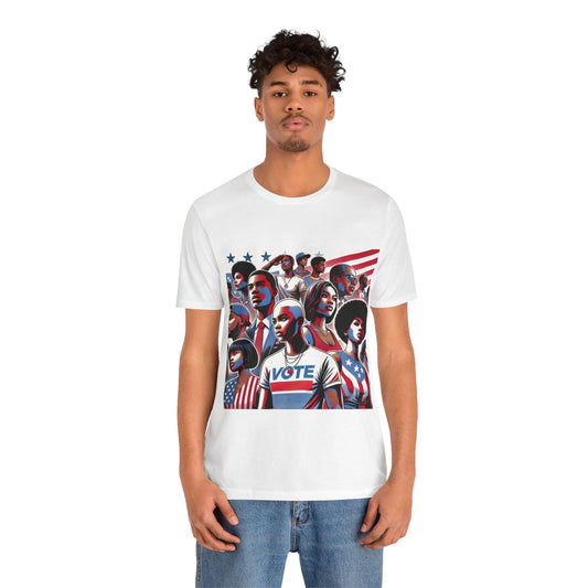 YOUNG VOTE #1, Back in the Day, African American Pride, Black History, Historic Black Vote, Graphic T-shirt, Urban Streetwear, Unisex Jersey Short Sleeve Tee