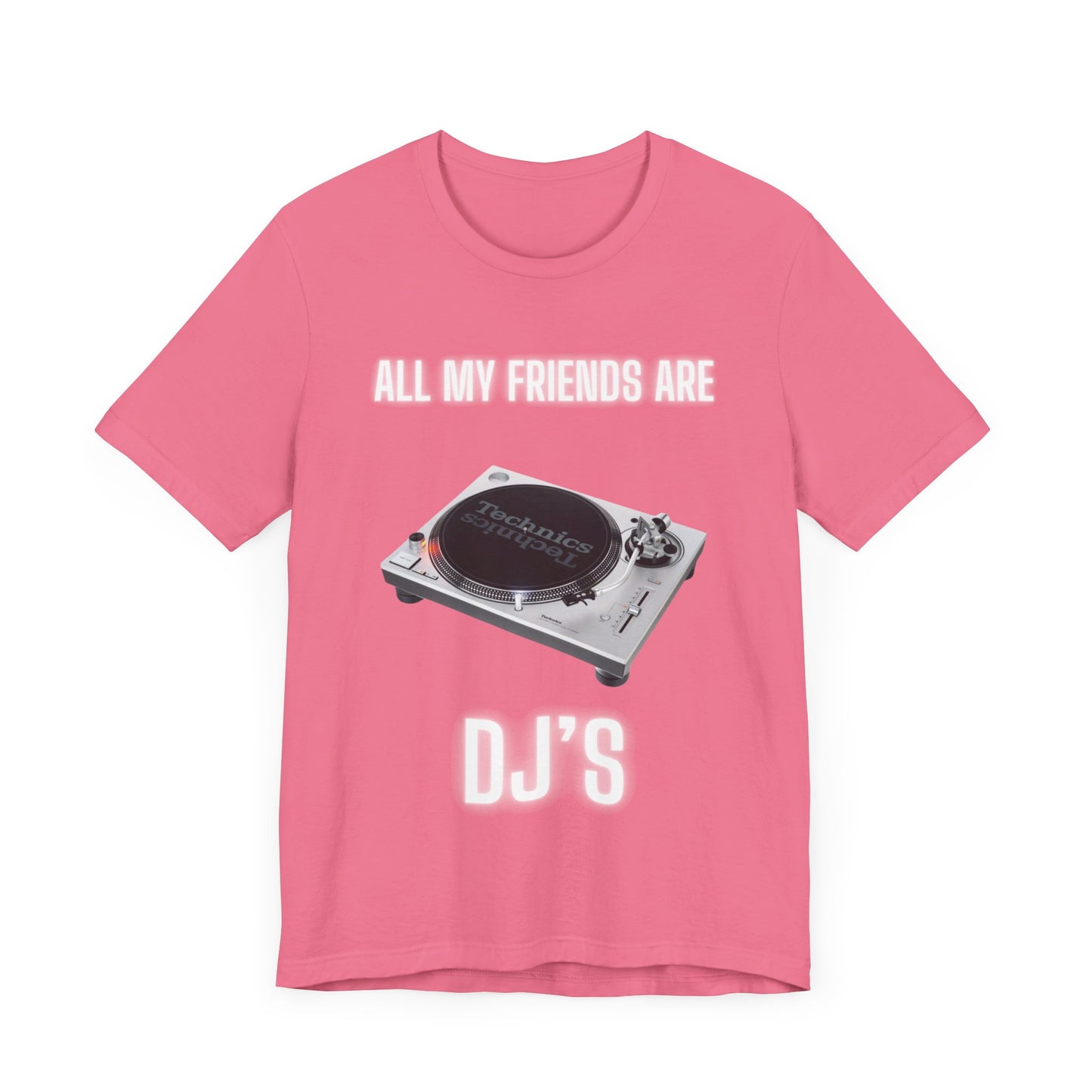 TURNTABLE (WHITE), DJ FRIENDS, Graphic Short Sleeve Tee, DJ Shirt, DJ Graphic T-shirt, Turntable Graphic, Urban Streetstyle, Express Delivery