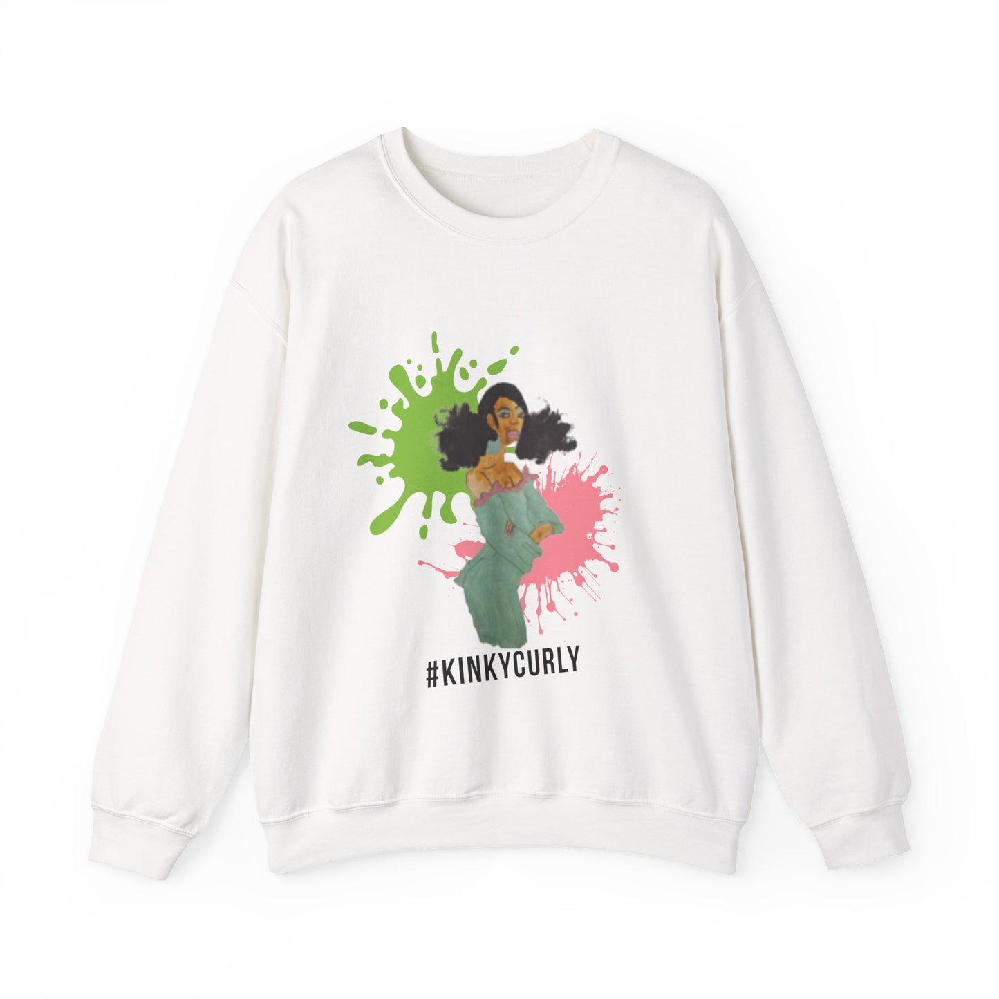 Crewneck Sweatshirt - Kinky Curly Black Girl Magic Print