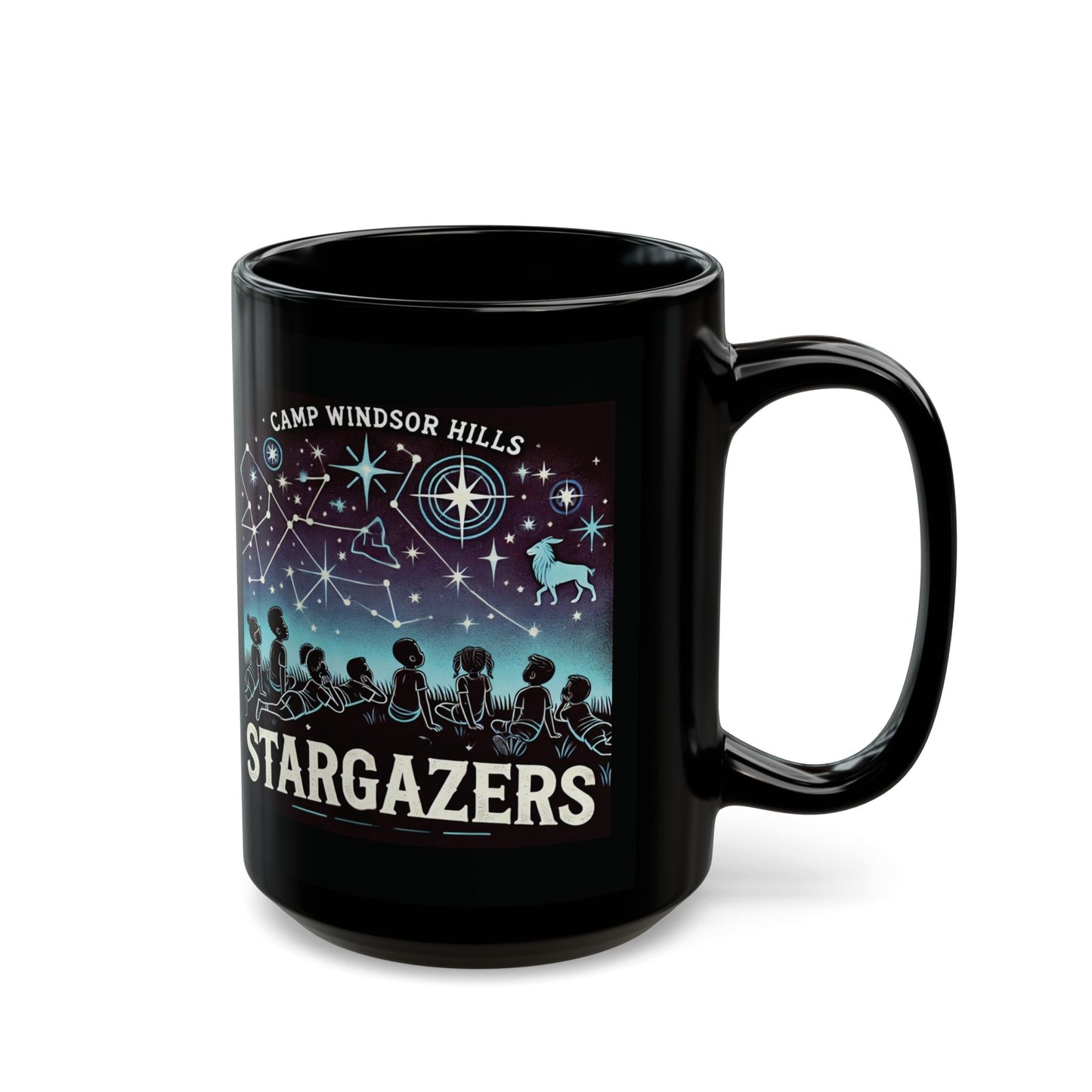 50% OFF BUNDLE & SAVE, CAMP WINDSOR HILLS STARGAZERS CLUB, Retro 1970s, Black Neighborhood Iconic Mug