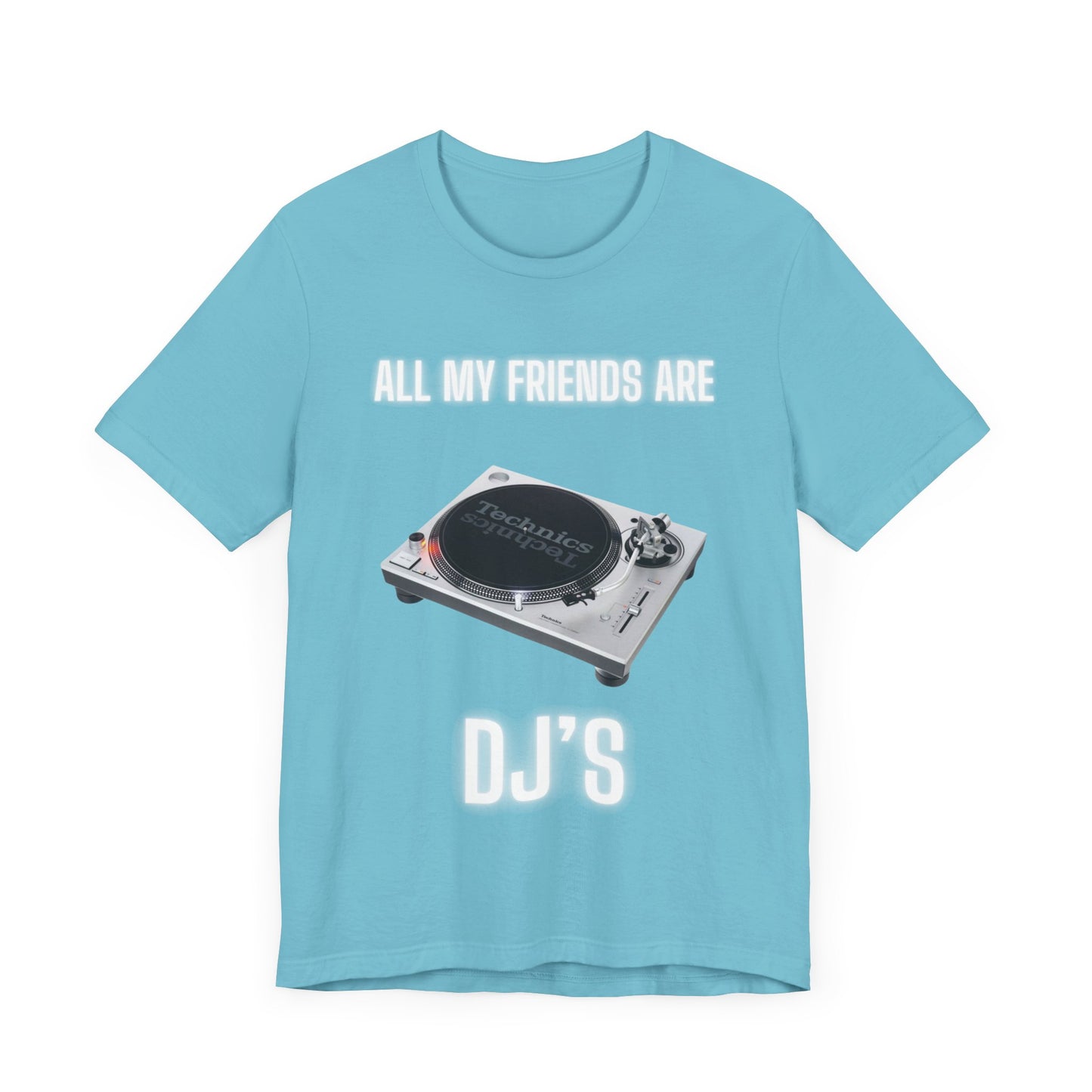 TURNTABLE (WHITE), DJ FRIENDS, Graphic Short Sleeve Tee, DJ Shirt, DJ Graphic T-shirt, Turntable Graphic, Urban Streetstyle, Express Delivery