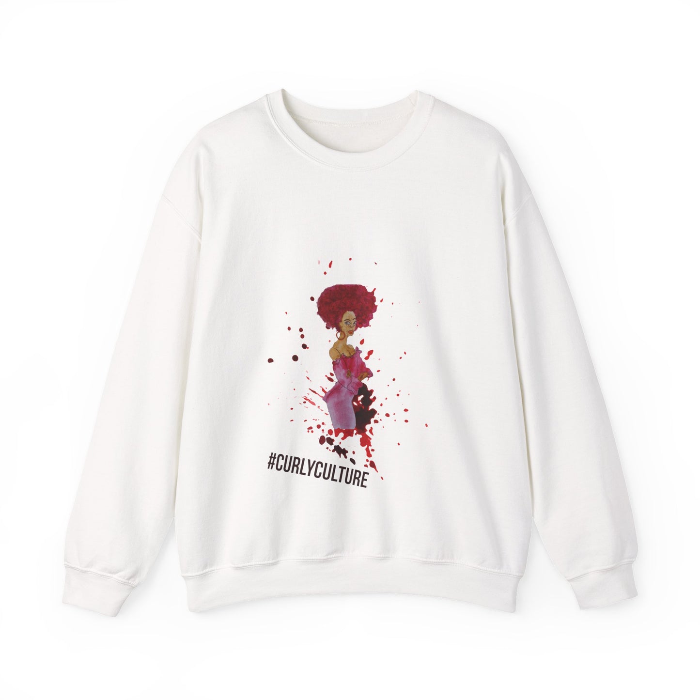 Curly Culture Women's Crewneck Sweatshirt - African-American Woman Graphic