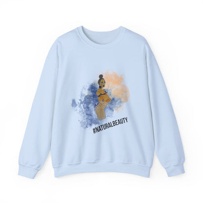 Natural Beauty Women's Crewneck Sweatshirt - African-American Woman Graphic