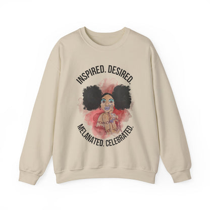 Black Girl Magic Sweatshirt #4, Black Queen Women's Empowerment Unisex Crewneck, Melanin Pride Jumper, Inspired Desired Celebrated Apparel,
