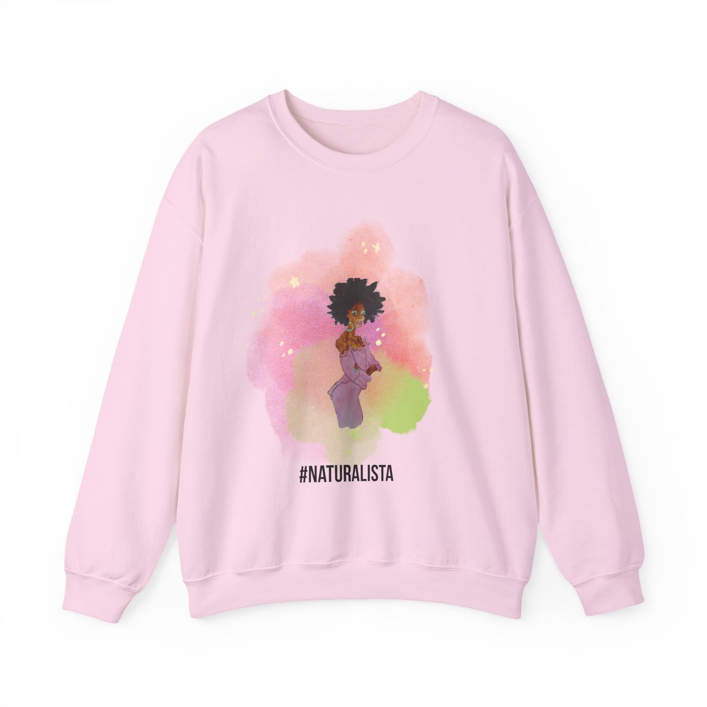 Naturalista Women's Crewneck Sweatshirt - African-American Woman Graphic