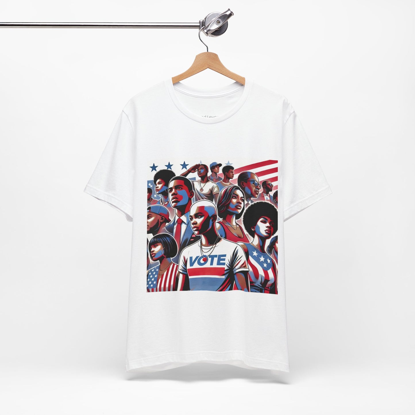 YOUNG VOTE #1, Back in the Day, African American Pride, Black History, Historic Black Vote, Graphic T-shirt, Urban Streetwear, Unisex Jersey Short Sleeve Tee