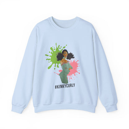 Crewneck Sweatshirt - Kinky Curly Black Girl Magic Print