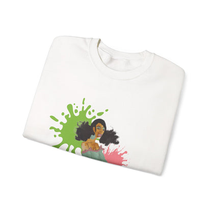Crewneck Sweatshirt - Kinky Curly Black Girl Magic Print