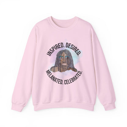 Black Girl Magic Sweatshirt #1, Black Queen Women's Empowerment Unisex Crewneck, Melanin Pride Jumper, Inspired Desired Celebrated Apparel,