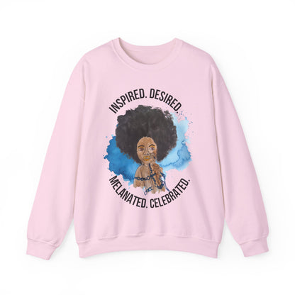 Black Girl Magic Sweatshirt #5, Black Queen Women's Empowerment Unisex Crewneck, Melanin Pride Jumper, Inspired Desired Celebrated Apparel,