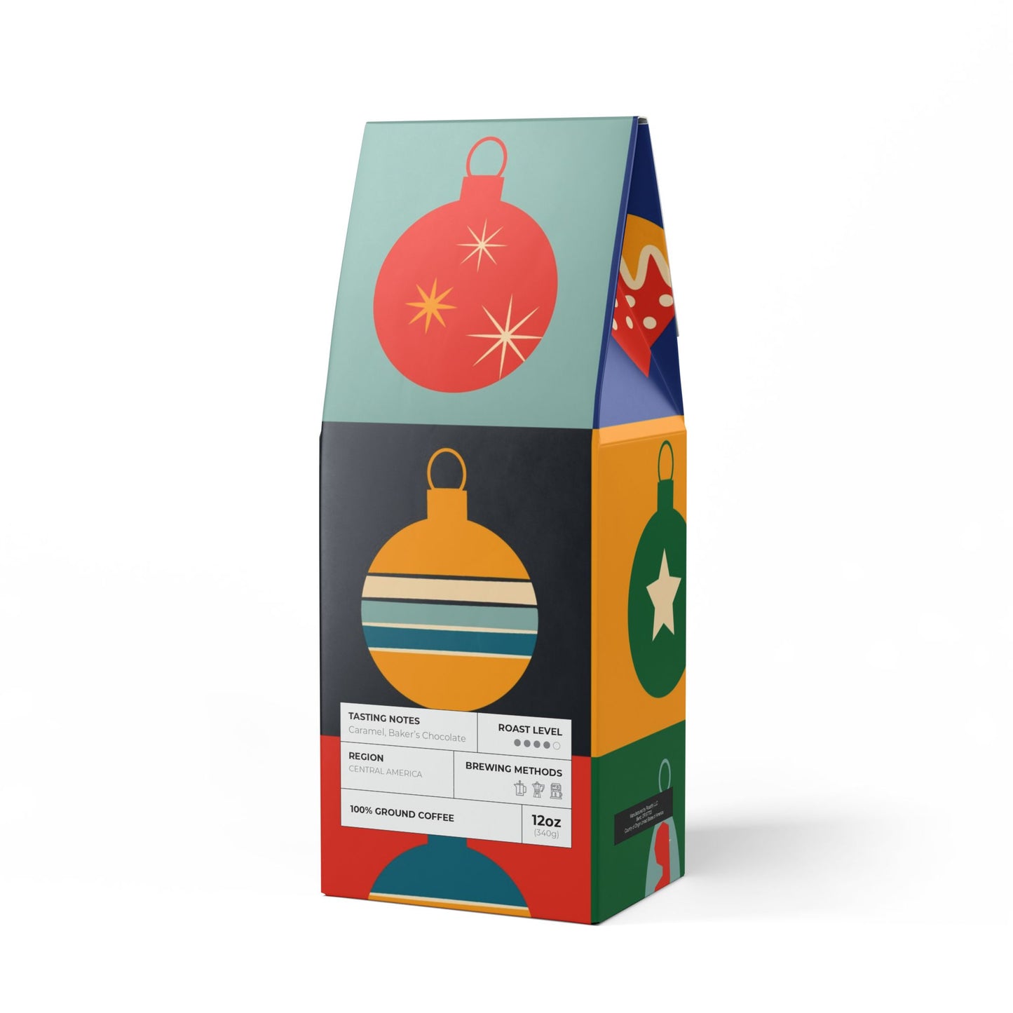 RETRO XMAS VIBES, Flathead Valley Coffee Blend (Medium-Dark Roast), Specialty Grade Craft Coffee, Holiday Gift,  Gift