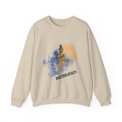 Natural Beauty Women's Crewneck Sweatshirt - African-American Woman Graphic