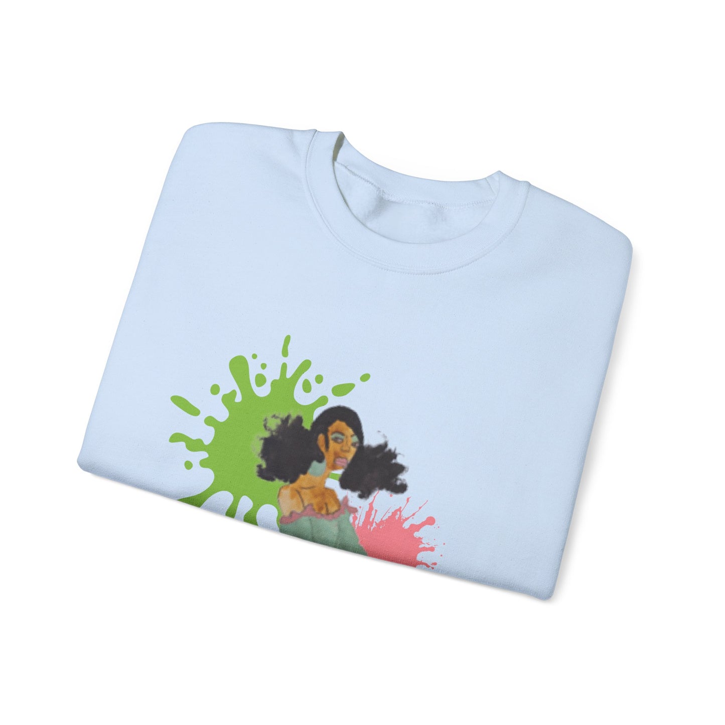 Crewneck Sweatshirt - Kinky Curly Black Girl Magic Print