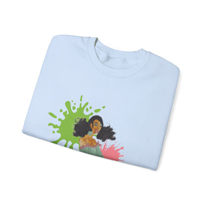 Crewneck Sweatshirt - Kinky Curly Black Girl Magic Print