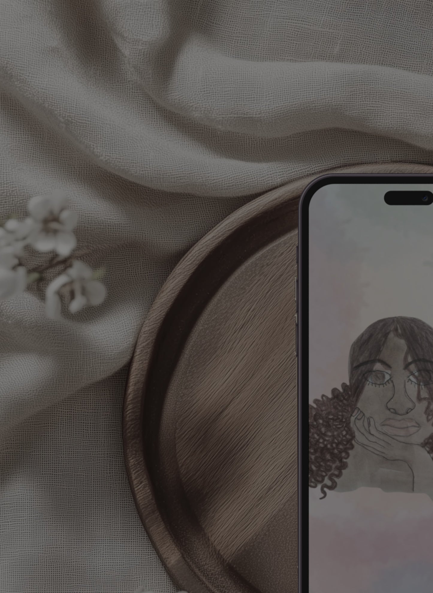 Digital Download - Black Woman Art Phone Wallpaper - FREE WITH PURCHASE OF PHONE CASE!