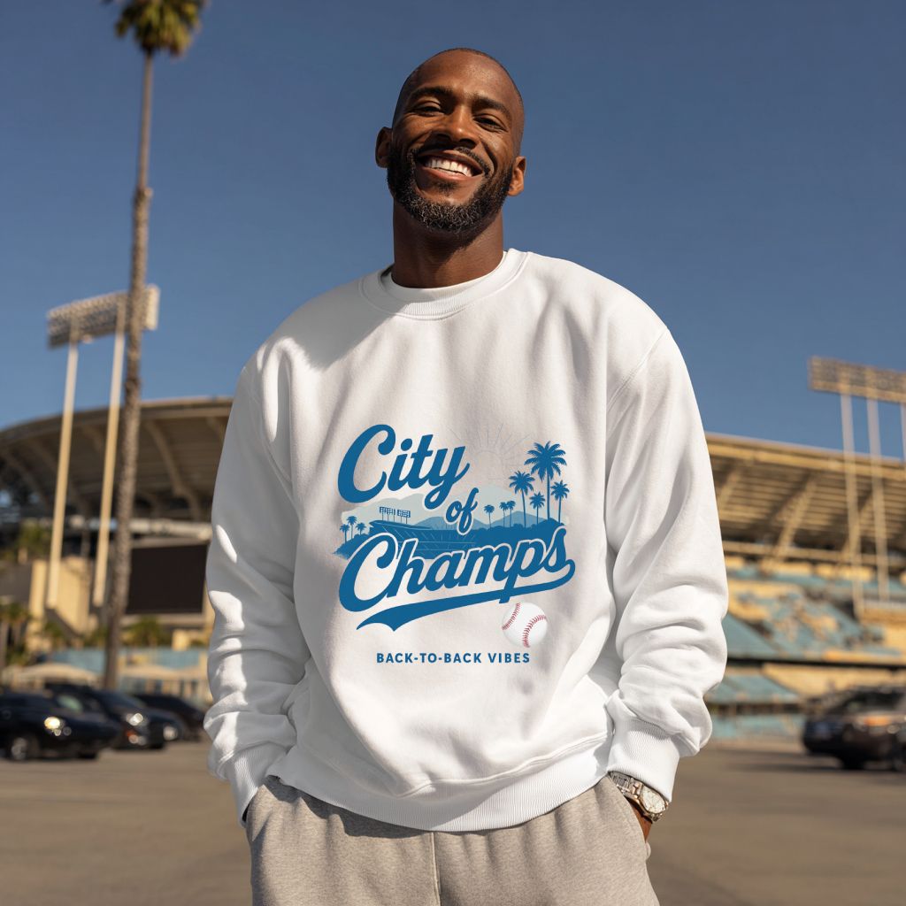 LA City of Champs Baseball Sweatshirt