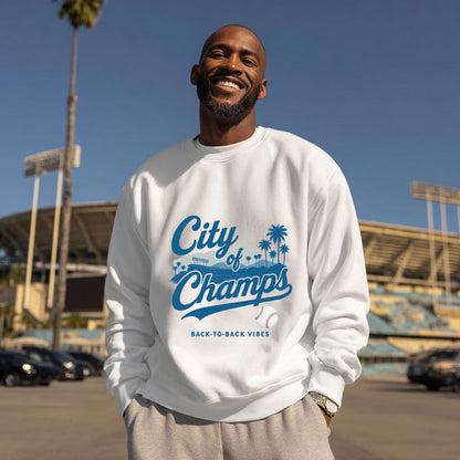 LA City of Champs Baseball Sweatshirt