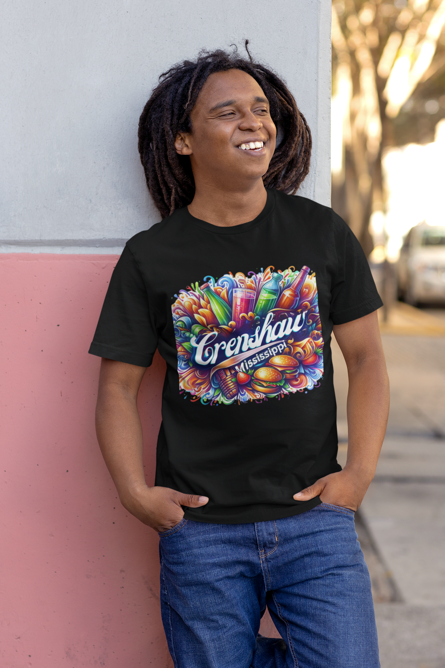 THE OTHER CRENSHAW:  CRENSHAW, MISSISSIPPI #1  Short Sleeve T-shirt, Southern Graphic, African American Culture, Black History, Iconic Black Neighborhood, Graphic T-shirt, Urban Streetwear