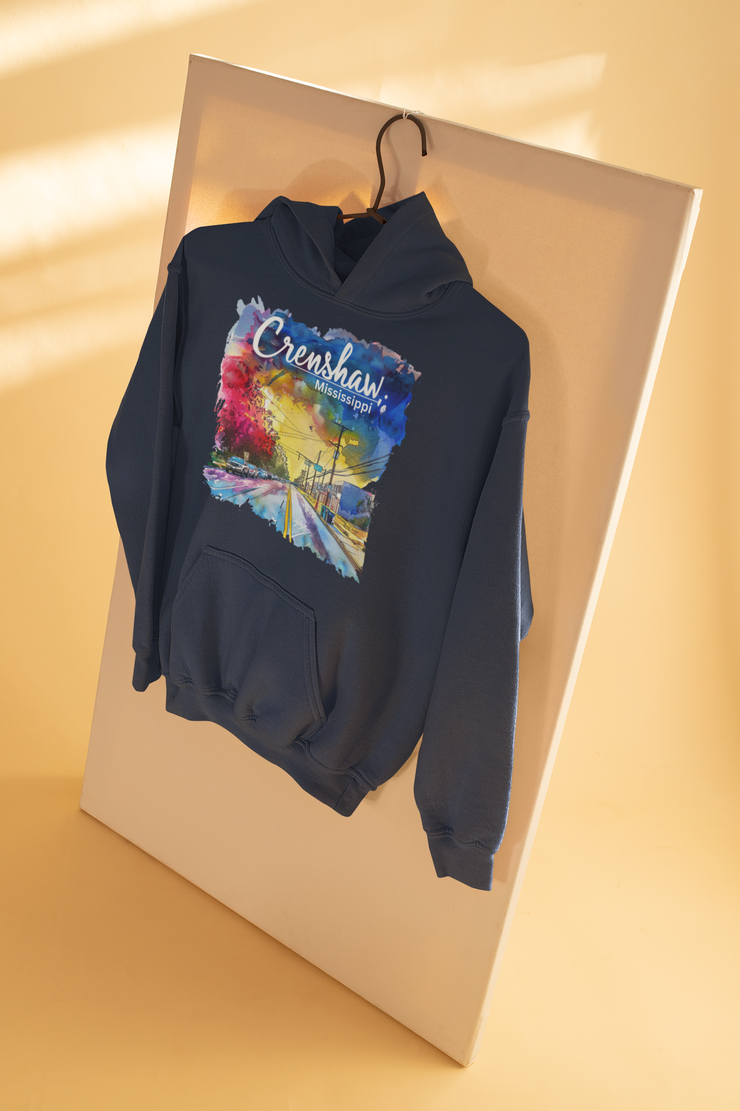 THE OTHER CRENSHAW:  CRENSHAW, MISSISSIPPI #2 Hooded Sweatshirt, Southern Graphic, African American Culture, Black History, Iconic Black Neighborhood, Graphic Sweatshirt, Urban Streetwear