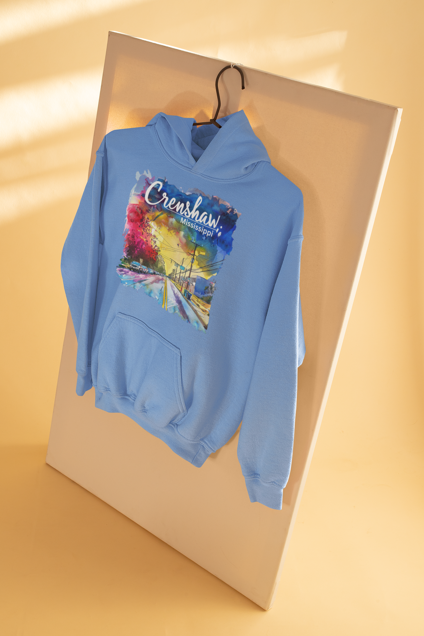 THE OTHER CRENSHAW:  CRENSHAW, MISSISSIPPI #2 Hooded Sweatshirt, Southern Graphic, African American Culture, Black History, Iconic Black Neighborhood, Graphic Sweatshirt, Urban Streetwear