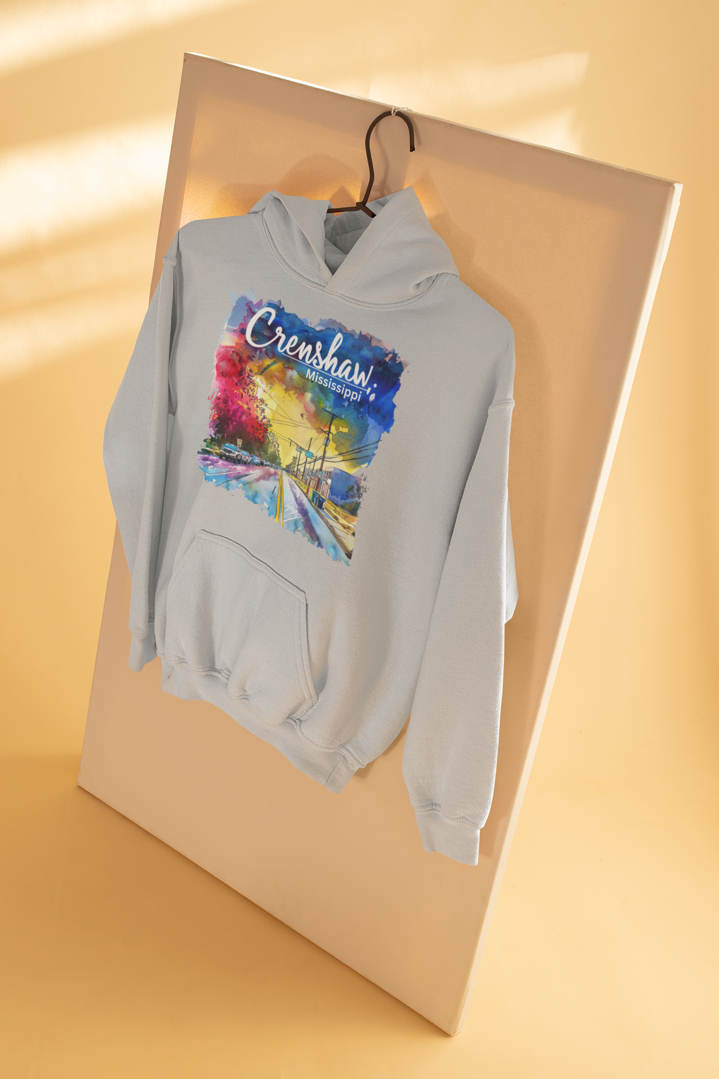 THE OTHER CRENSHAW:  CRENSHAW, MISSISSIPPI #2 Hooded Sweatshirt, Southern Graphic, African American Culture, Black History, Iconic Black Neighborhood, Graphic Sweatshirt, Urban Streetwear