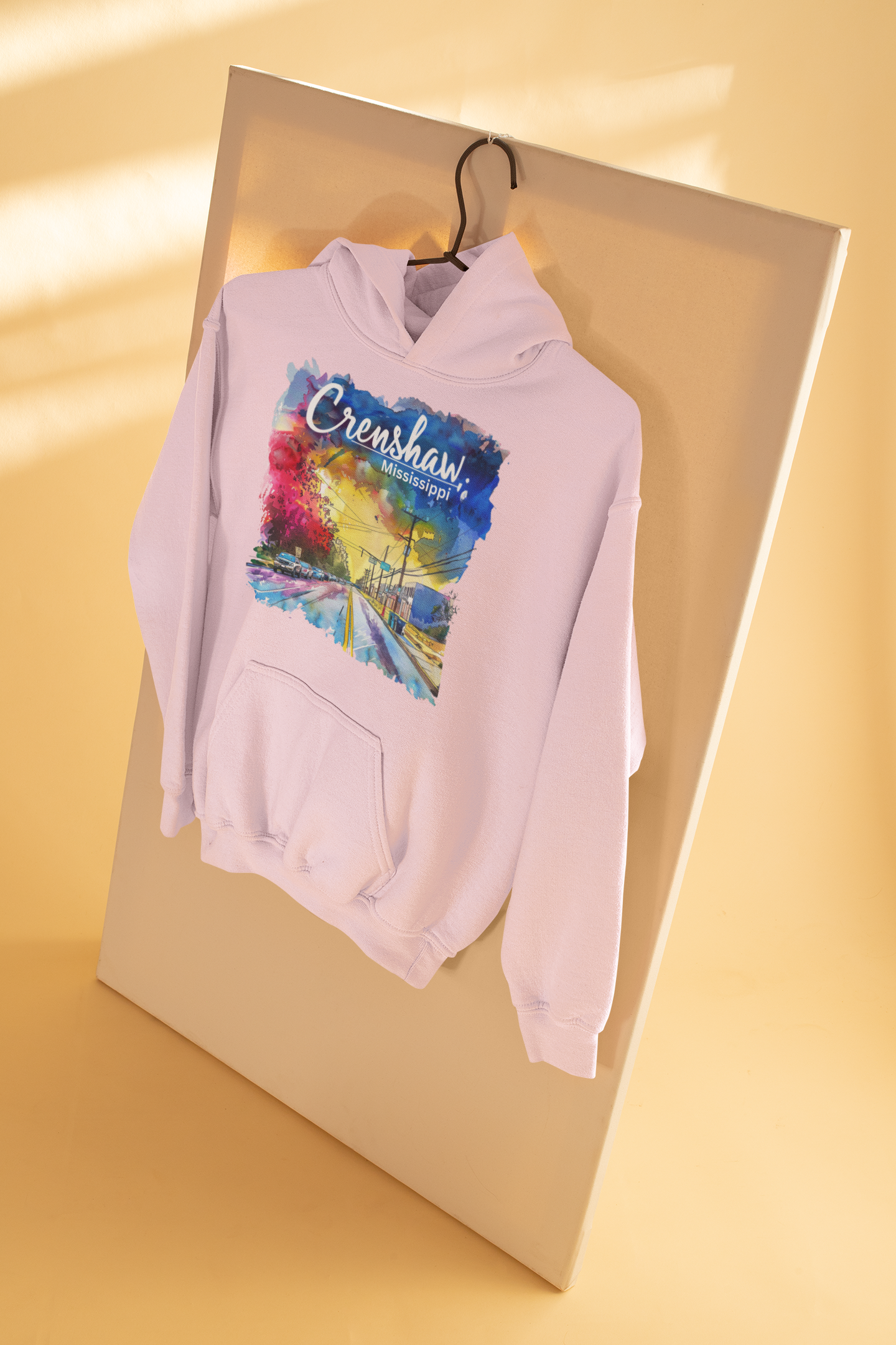 THE OTHER CRENSHAW:  CRENSHAW, MISSISSIPPI #2 Hooded Sweatshirt, Southern Graphic, African American Culture, Black History, Iconic Black Neighborhood, Graphic Sweatshirt, Urban Streetwear