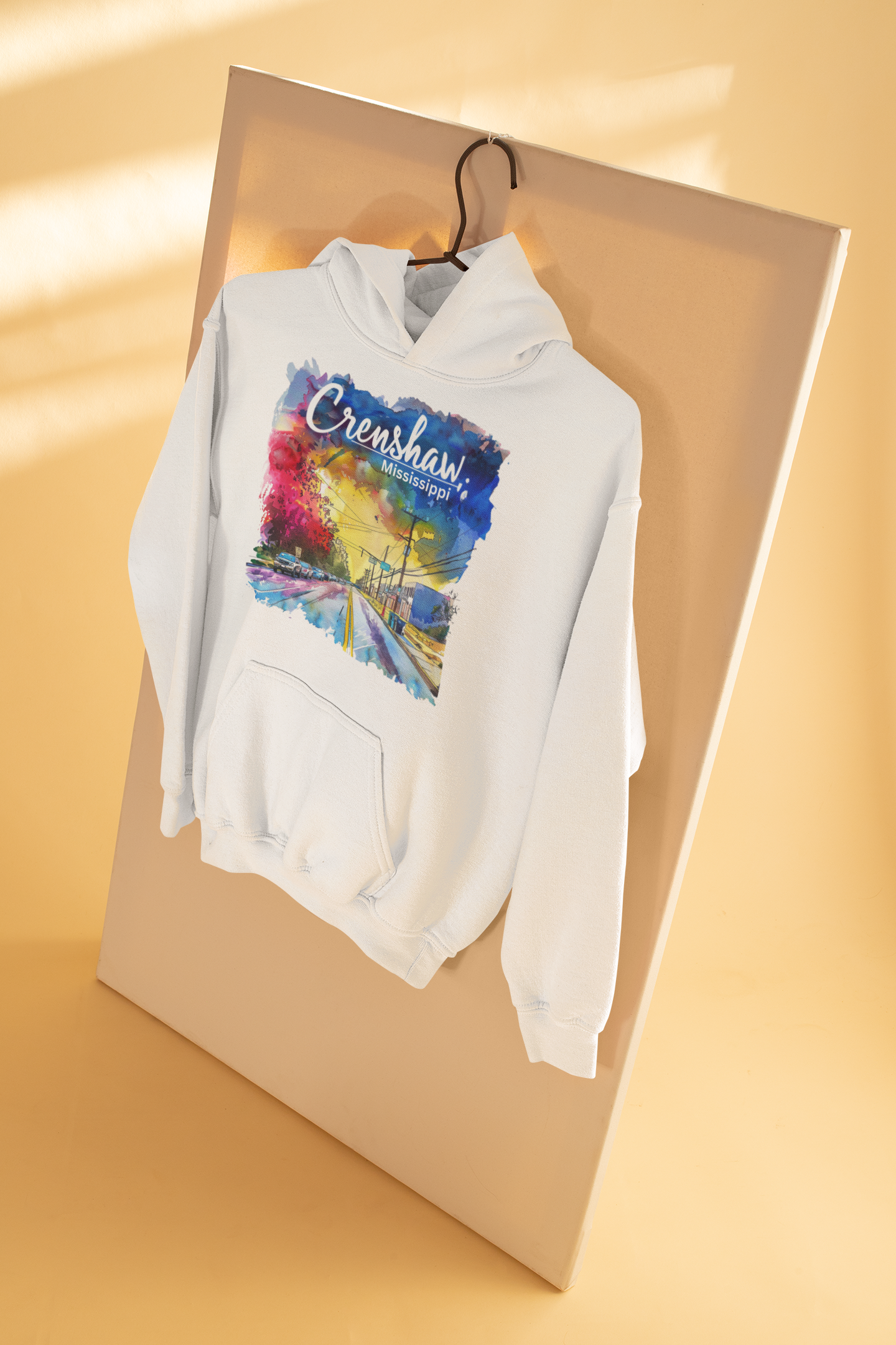 THE OTHER CRENSHAW:  CRENSHAW, MISSISSIPPI #2 Hooded Sweatshirt, Southern Graphic, African American Culture, Black History, Iconic Black Neighborhood, Graphic Sweatshirt, Urban Streetwear