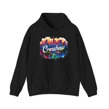 CRENSHAW ONE Hooded Sweatshirt, Back in the Day, African American Culture, Black History, Iconic Black Neighborhood, Graphic Sweatshirt, Urban Streetwear