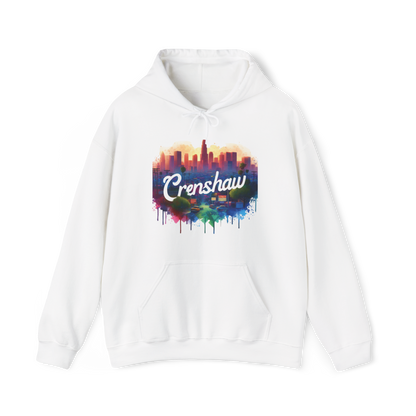 CRENSHAW ONE Hooded Sweatshirt, Back in the Day, African American Culture, Black History, Iconic Black Neighborhood, Graphic Sweatshirt, Urban Streetwear