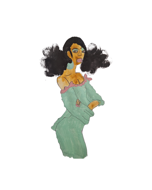👉 Afro Elegance – Green Dress Graphic Set (SVG, PNG, PDF, 18 Files, Commercial Use)