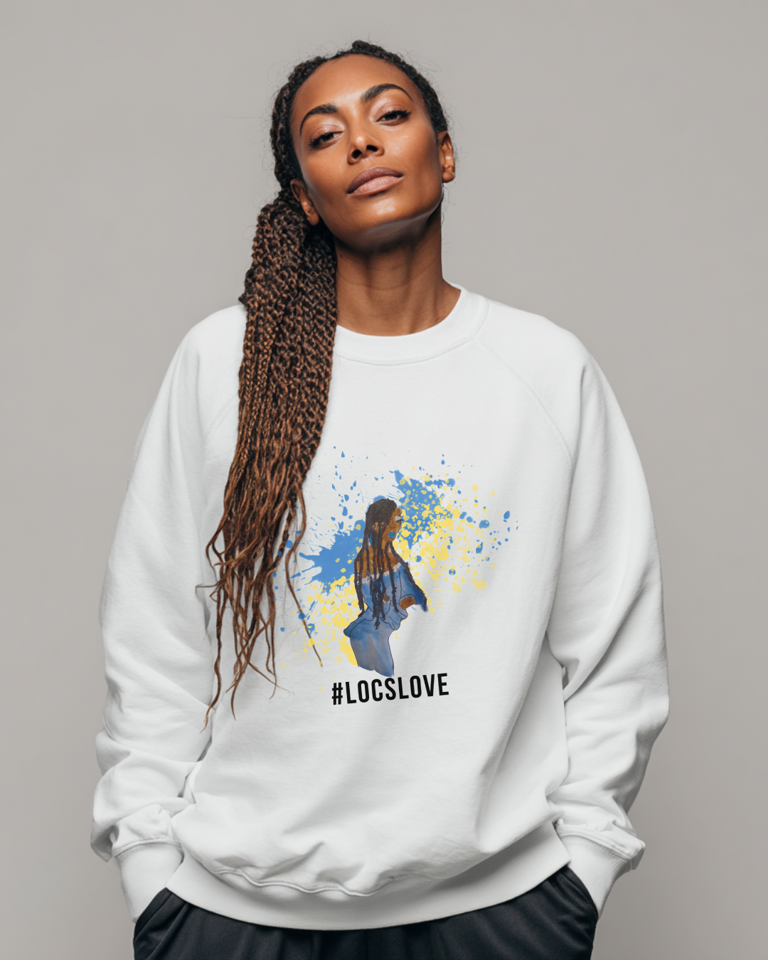 Locs Love Crewneck Sweatshirt - Black Girl Magic Unisex Heavy Blend™