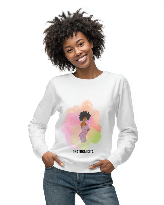 Naturalista Women's Crewneck Sweatshirt - African-American Woman Graphic