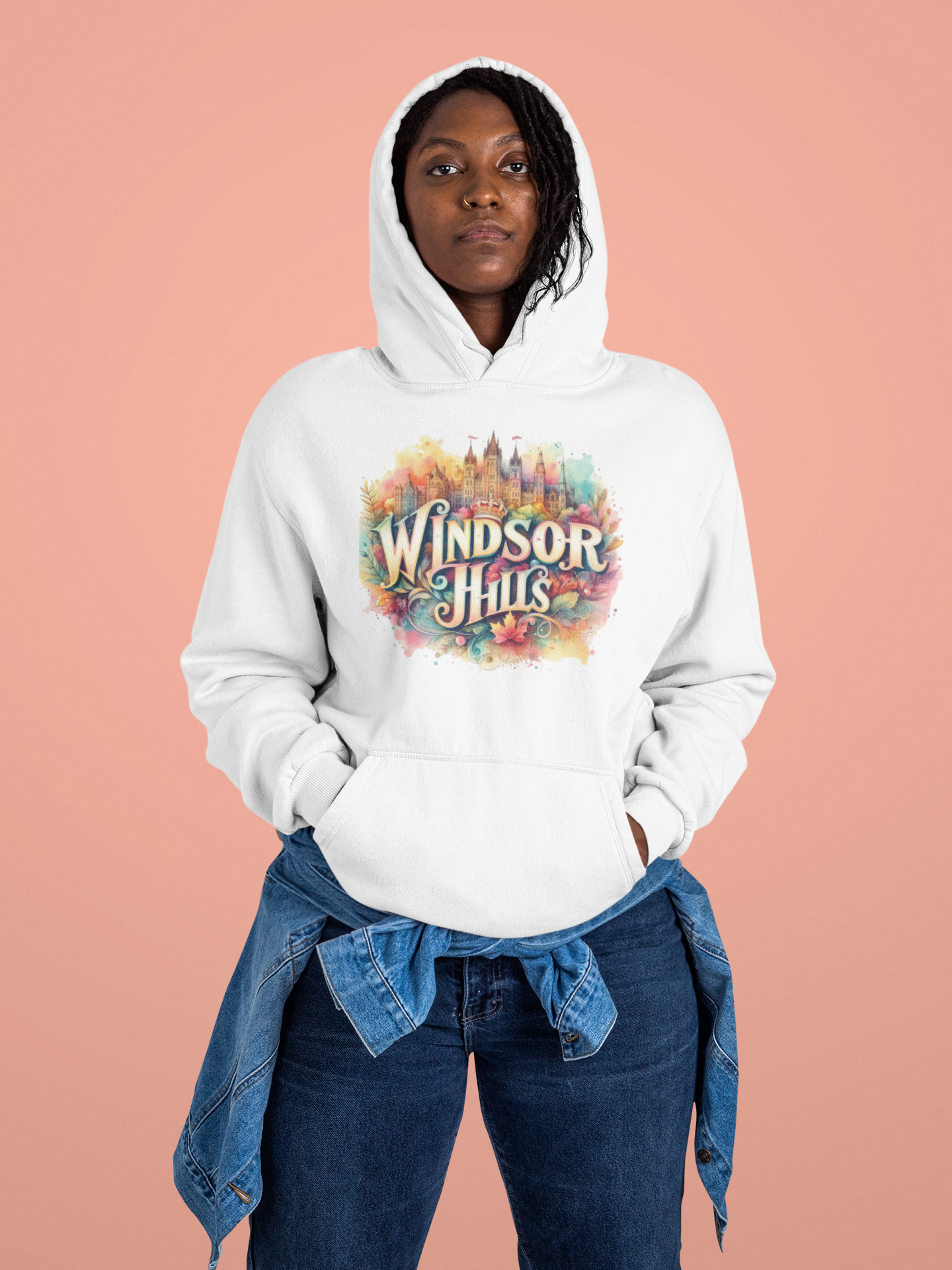 WINDSOR HILLS ONE Hooded Sweatshirt, Back in the Day, African American Pride, Black History, Historic Black Neighborhood, Graphic Sweatshirt, Urban Streetwear